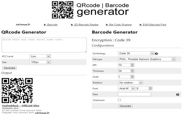 Qrcode Barcode Generator  from Chrome web store to be run with OffiDocs Chromium online