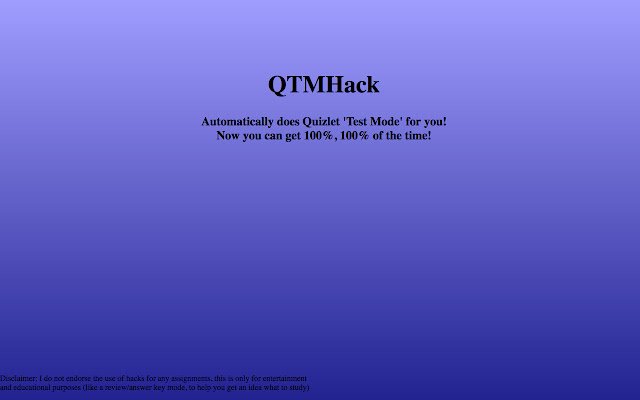 QTMHack از فروشگاه وب کروم برای اجرا با OffiDocs Chromium به صورت آنلاین