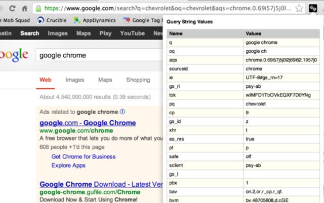 Valores de string de consulta da loja virtual do Chrome para serem executados com o OffiDocs Chromium online