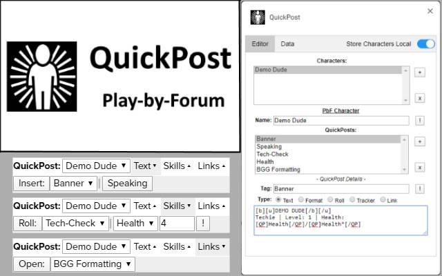 QuickPost من متجر Chrome الإلكتروني ليتم تشغيله باستخدام OffiDocs Chromium عبر الإنترنت