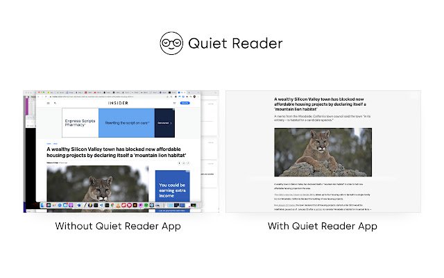 Quiet Reader  from Chrome web store to be run with OffiDocs Chromium online