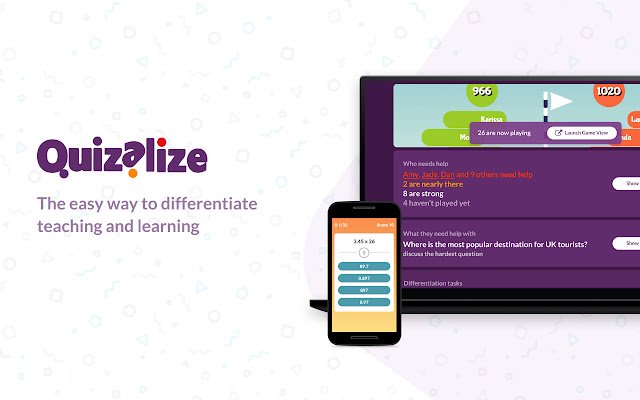 Quizalize for Students  from Chrome web store to be run with OffiDocs Chromium online