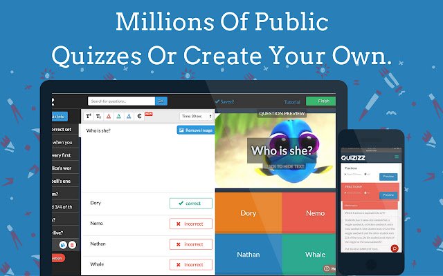 Quizizz Teacher  from Chrome web store to be run with OffiDocs Chromium online