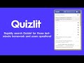 Quizlit Rapidly Search Quizlet  from Chrome web store to be run with OffiDocs Chromium online