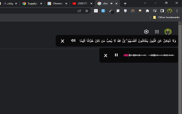 Quran Snippets  from Chrome web store to be run with OffiDocs Chromium online