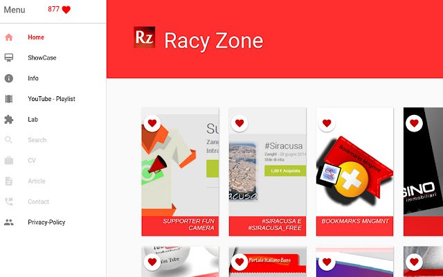 RacyZone  from Chrome web store to be run with OffiDocs Chromium online