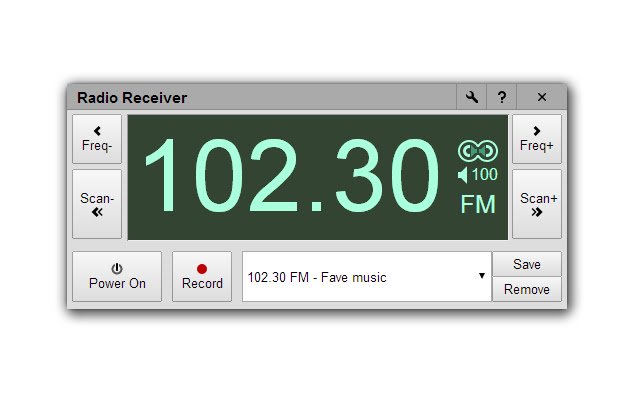 Radio Receiver  from Chrome web store to be run with OffiDocs Chromium online