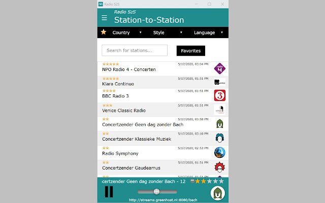 Radio Station to Station Ext  from Chrome web store to be run with OffiDocs Chromium online