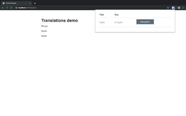 Rails translation checker  from Chrome web store to be run with OffiDocs Chromium online