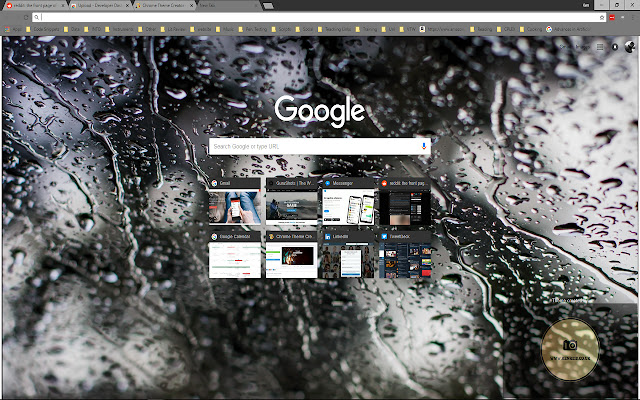 Tema Raindrops dal negozio web di Chrome da eseguire con OffiDocs Chromium online