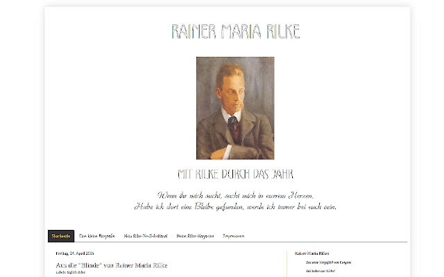 Rainer Maria Rilke App  from Chrome web store to be run with OffiDocs Chromium online