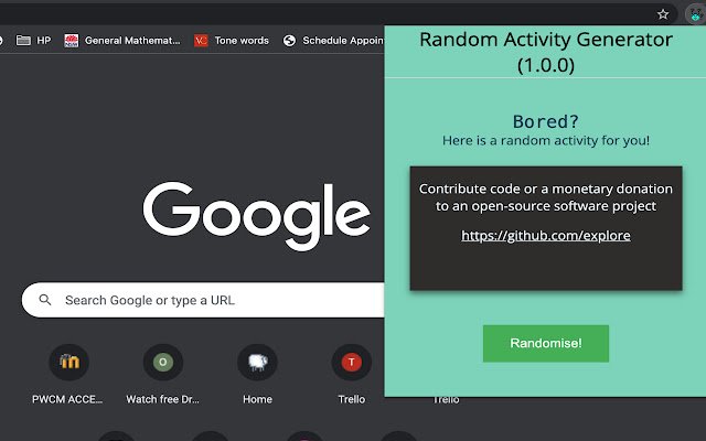 Generador de actividad aleatoria de Chrome web store para ejecutarse con OffiDocs Chromium en línea