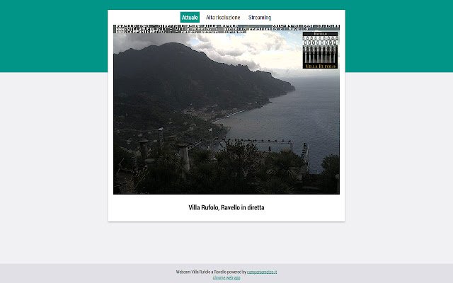 Ravello webcam  from Chrome web store to be run with OffiDocs Chromium online