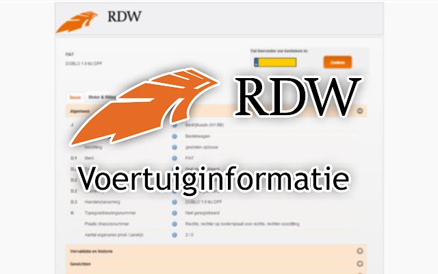 RDW Voertuiginformatie из интернет-магазина Chrome будет работать с онлайн-версией OffiDocs Chromium