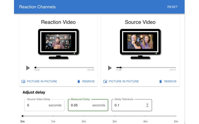 Reaction Channels Extension  from Chrome web store to be run with OffiDocs Chromium online