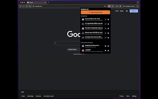 Reading List from Chrome web store to be run with OffiDocs Chromium online Reading List from Chrome web store to be run with OffiDocs Chromium online