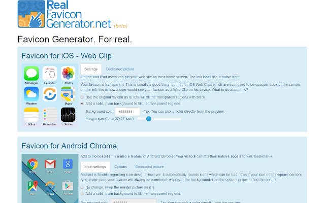 RealFaviconGenerator  from Chrome web store to be run with OffiDocs Chromium online