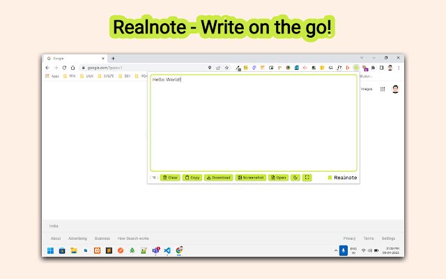 Realnote  from Chrome web store to be run with OffiDocs Chromium online