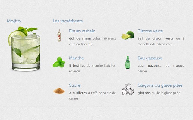 Chrome 网上商店的 Recettes de Mojito 将与 OffiDocs Chromium 在线运行