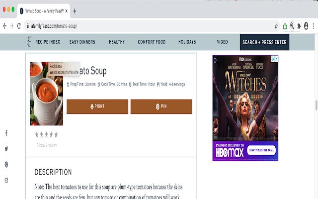 RecipEase mula sa Chrome web store na tatakbo sa OffiDocs Chromium online