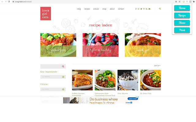 Recipe Extension  from Chrome web store to be run with OffiDocs Chromium online