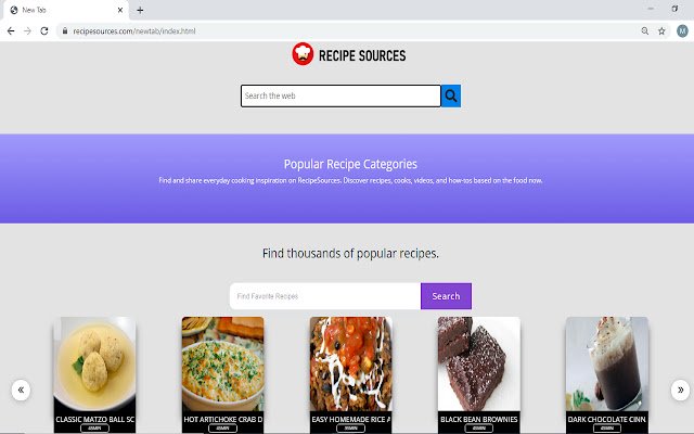 Recipe Sources  from Chrome web store to be run with OffiDocs Chromium online