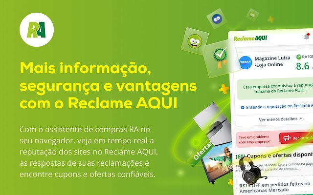 Reclame AQUI  from Chrome web store to be run with OffiDocs Chromium online