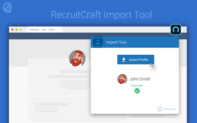 RecruitCraft Import Tool  from Chrome web store to be run with OffiDocs Chromium online