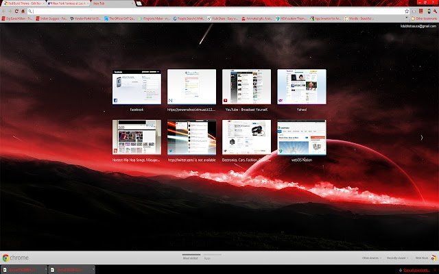 Red Burst Theme  from Chrome web store to be run with OffiDocs Chromium online