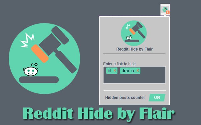 Reddit Hide by Flair من متجر Chrome الإلكتروني ليتم تشغيله باستخدام OffiDocs Chromium عبر الإنترنت