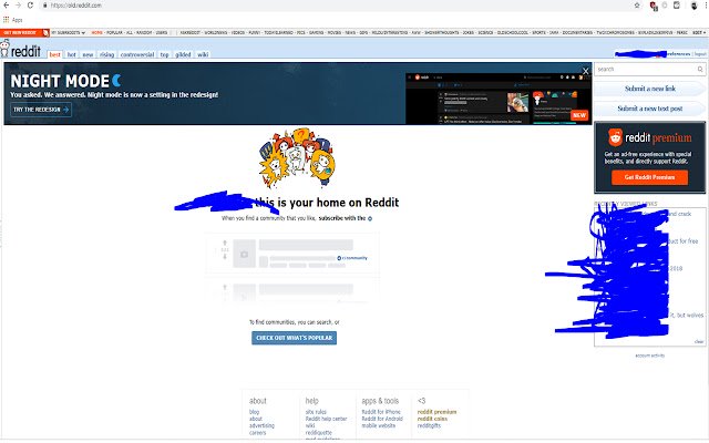 Reddit redirect  from Chrome web store to be run with OffiDocs Chromium online