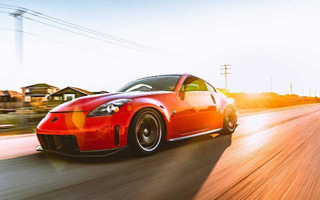 Red Nismo Nissan 350z Chrome Theme  from Chrome web store to be run with OffiDocs Chromium online