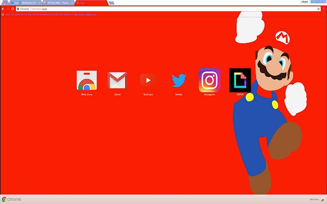 Chrome 网上商店的 RED Super Mario Bros 视频游戏 1920X1080PX 将与 OffiDocs Chromium 在线运行