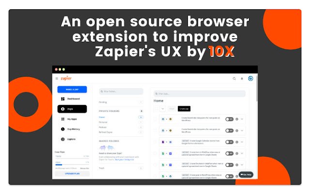 Refined Zapier  from Chrome web store to be run with OffiDocs Chromium online