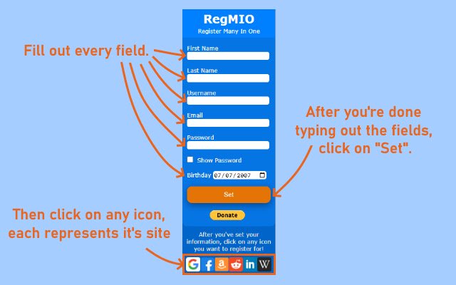 REGMIO  from Chrome web store to be run with OffiDocs Chromium online