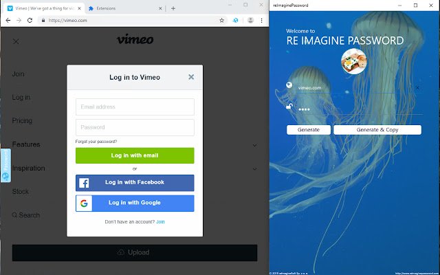 reImaginePassword  from Chrome web store to be run with OffiDocs Chromium online