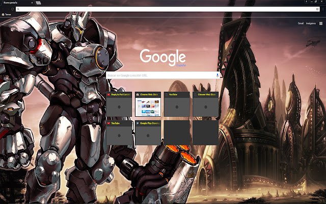 Reinhardt Overwatch Chrome Theme  from Chrome web store to be run with OffiDocs Chromium online