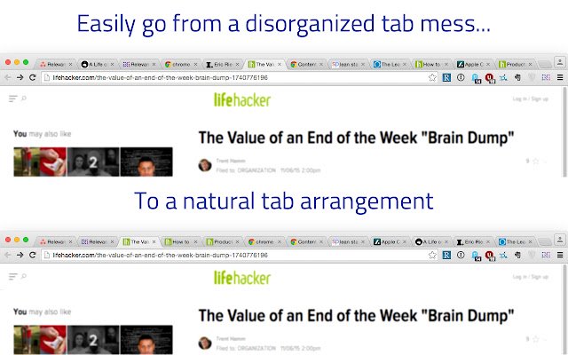 Relevance Smart Tab Organizer  from Chrome web store to be run with OffiDocs Chromium online