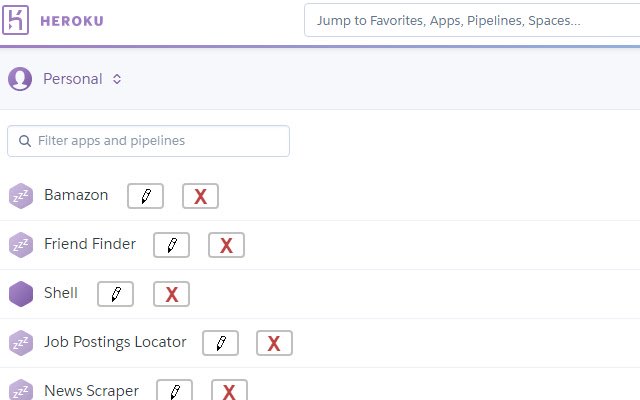 Rename Heroku Apps in Dashboard  from Chrome web store to be run with OffiDocs Chromium online