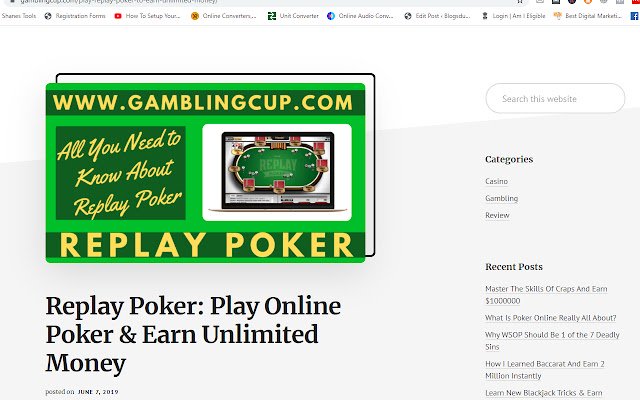 Replay Poker  from Chrome web store to be run with OffiDocs Chromium online