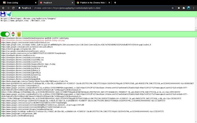 ReqBlock  from Chrome web store to be run with OffiDocs Chromium online