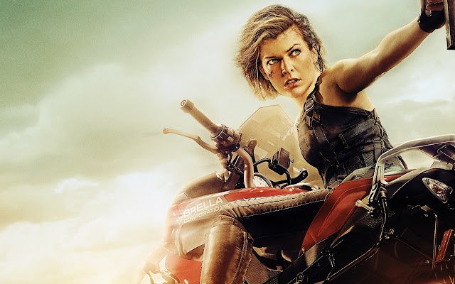 Resident Evil Milla Jovovich  from Chrome web store to be run with OffiDocs Chromium online