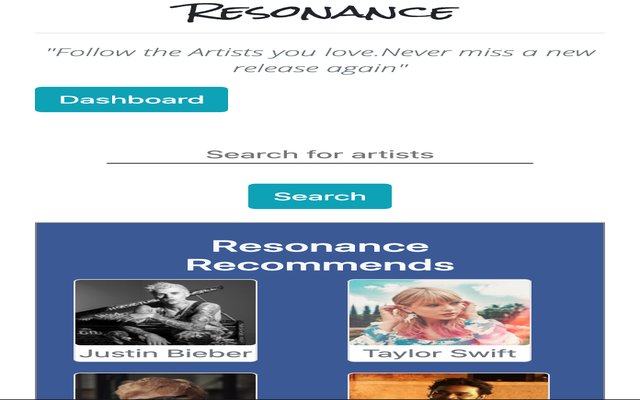 Resonance The Artist Info Extension  from Chrome web store to be run with OffiDocs Chromium online