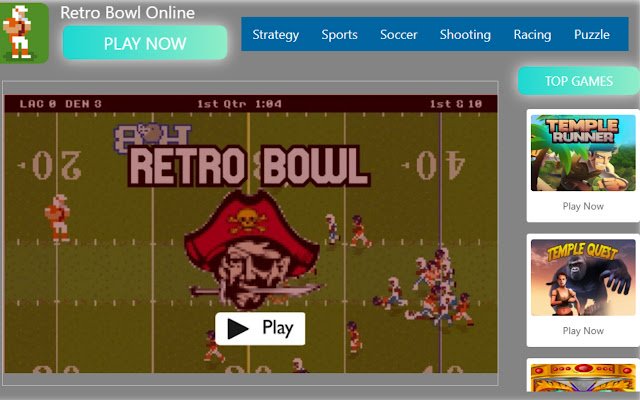 Chrome ウェブストアから Retro Bowl Online のロックを解除し、OffiDocs Chromium でオンラインで実行できるようになりました