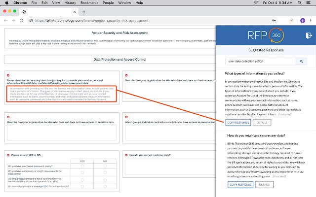 RFP360 Knowledge Management Extension  from Chrome web store to be run with OffiDocs Chromium online