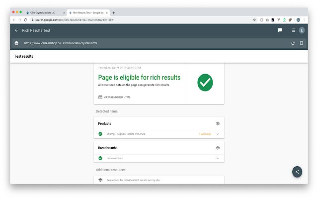 Rich Results Test (Current Page)  from Chrome web store to be run with OffiDocs Chromium online