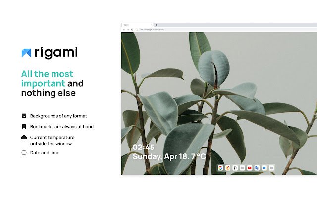 Rigami New tab  from Chrome web store to be run with OffiDocs Chromium online