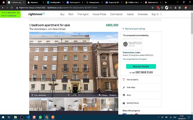 Rightmove Commute  from Chrome web store to be run with OffiDocs Chromium online