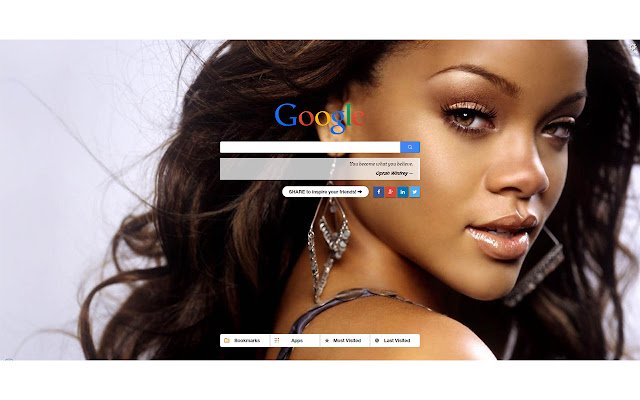 Rihanna New Tab  from Chrome web store to be run with OffiDocs Chromium online