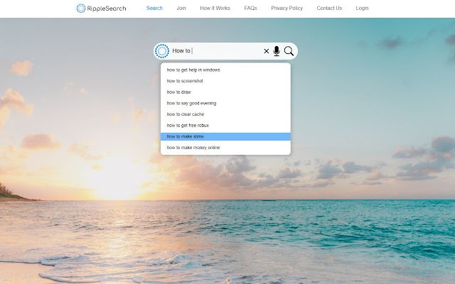 Ripple Search  from Chrome web store to be run with OffiDocs Chromium online